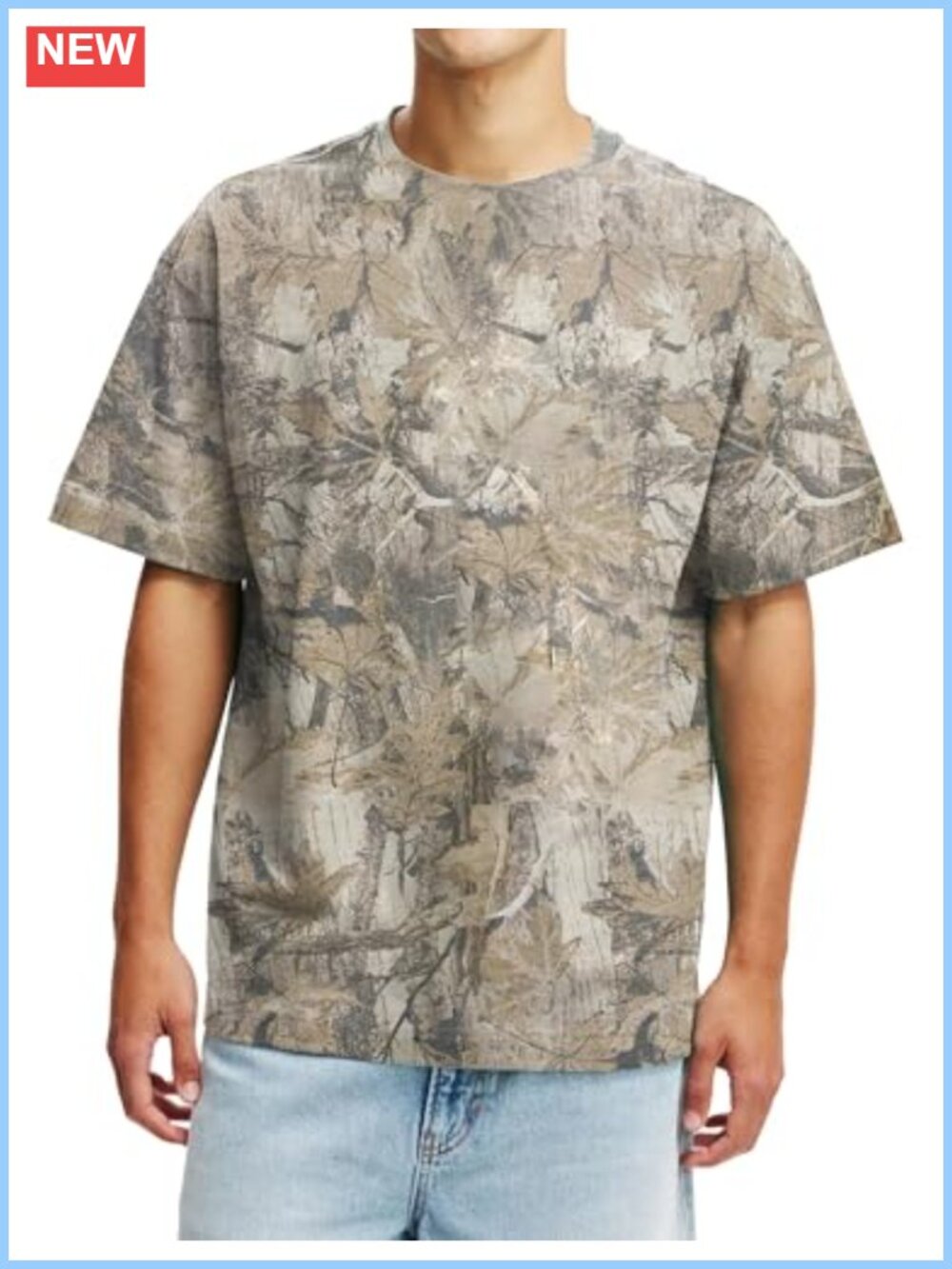 Men's Camouflage Graphic Tee Casual Crew Neck Short Sleeve Loose Fit